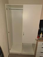 Witte kledingkast met hangruimte en plank, Ophalen, Kunststof, Met hangruimte, 50 tot 100 cm
