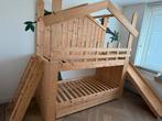 Houten stapelbed met glijbaan, 90 cm, 160 tot 180 cm, Tweepersoons, Ophalen of Verzenden