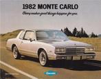 Brochure Chevrolet Monte Carlo 09-1981 CANADA, Boeken, Auto's | Folders en Tijdschriften, Chevrolet, Ophalen of Verzenden, Zo goed als nieuw