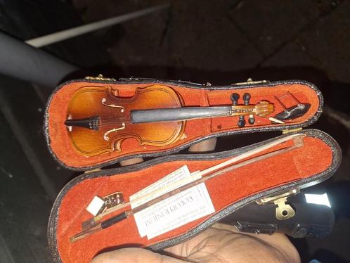 Miniatuur Viool met Koffer - Decoratief & Uniek, Muziek en Instrumenten, Strijkinstrumenten | Violen en Altviolen, Gebruikt, Viool