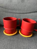 Tupperware koffiebekers met deksel, Ophalen of Verzenden, Zo goed als nieuw, Bak of Kom