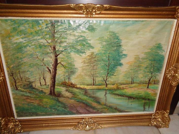 Ray -Grote mooie schilderij -Vermeld in ARTO, PIRON..., Antiek en Kunst, Kunst | Schilderijen | Klassiek, Ophalen of Verzenden