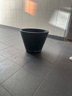 4 zwarte Plantenpotten Ovaal, Tuin en Terras, Bloembakken en Plantenbakken, Ophalen, Gebruikt, Minder dan 60 cm, Rond