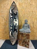 Surfplank - 150 cm - houten decoratie - wandbord - surfboard, Ophalen of Verzenden, Nieuw