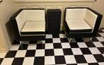 Hoekbankjes zwart-wit, Huis en Inrichting, Stoelen, Ophalen, Zo goed als nieuw, Zwart, Twee