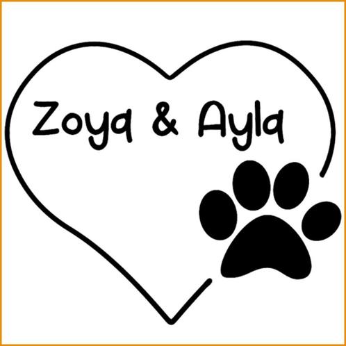 Hart met hondenpoot voor bijv op de auto v.a. € 5,95, Dieren en Toebehoren, Hondenbenches, Nieuw, Verzenden