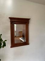 Antieke Spiegel met Houten Lijst, Ophalen, Gebruikt, Minder dan 100 cm, Rechthoekig