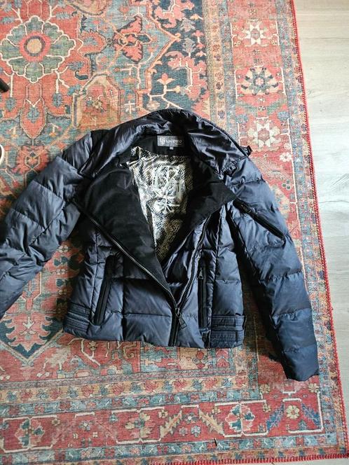 Giacomo the Jacket puffer winterjas zwartblauw large 40 42, Kleding | Dames, Jassen | Winter, Zo goed als nieuw, Maat 42/44 (L)