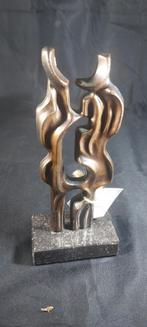 Abstract Bronzen Sculptuur op Marmeren Voet, Ophalen of Verzenden