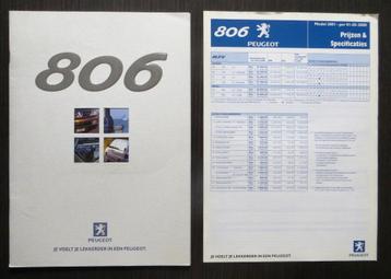 Folder Peugeot 806 met prijslijst - 1999 beschikbaar voor biedingen