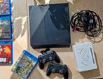 PS4 met 16 Games en 3 Controllers, Spelcomputers en Games, Spelcomputers | Sony PlayStation 4, Ophalen, Met 2 controllers, Original