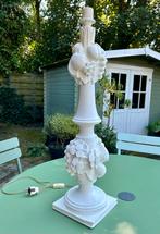 Vintage LAMPVOET tafel-, of vloerlamp houtsnijwerk, Huis en Inrichting, 50 tot 75 cm, Vintage, Ophalen of Verzenden, Zo goed als nieuw