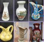 Diverse vintage mini vaasjes vaasjes kandelaars nice & swiet, Ophalen of Verzenden, Overige kleuren, Glas, Minder dan 50 cm