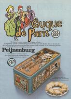 retro reclame 1976 Peijnenburg trommel blik koekblik, Verzenden, Overige typen