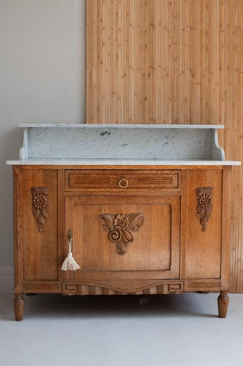 COMING SOON 》Vintage commode met marmeren blad, Kinderen en Baby's, Kinderkamer | Commodes en Kasten, 100 cm of meer, 50 tot 70 cm