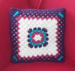 Kussen Granny Squares Retro Shabby chic gehaakt, Verzenden, Nieuw, Overige kleuren, Vierkant