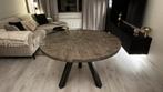 Mango houten tafel - 120cm rond, 3 poten, Huis en Inrichting, Tafels | Eettafels, Ophalen, Gebruikt, Rond, Vier personen
