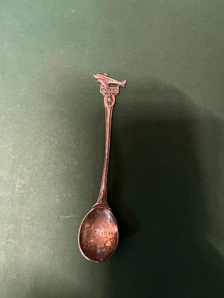 Zilveren Uiver Lepel 1934, Antiek en Kunst, Antiek | Bestek, Ophalen of Verzenden