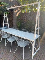 Karwei tuintafel met 6 stoelen, Ophalen, Gebruikt, 6 zitplaatsen, Tuinset