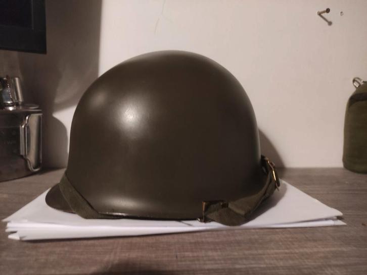 Originele m1/M53 helm met binnenhelm, Verzamelen, Militaria | Algemeen, Landmacht, Helm of Baret, Nederland, Ophalen of Verzenden