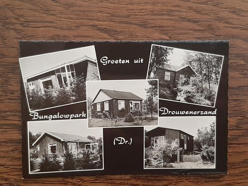 oude kaart 5-luik, Drouwen, Bungalowpark Drouwenerzand, 1970, Verzamelen, Ansichtkaarten | Nederland, Ongelopen, Drenthe, 1960 tot 1980