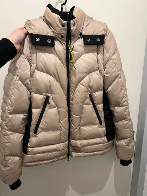 Vrijwel nieuw warme designer jas dons Creenstone beige zwart, Kleding | Dames, Jassen | Winter, Zo goed als nieuw, Maat 36 (S)