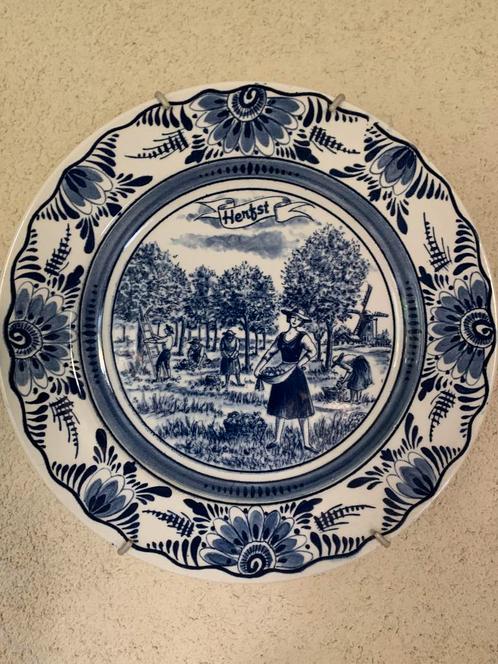 Borden Delfts blauw 4 stuks seizoenen, Antiek en Kunst, Antiek | Wandborden en Tegels, Ophalen of Verzenden