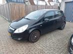 Opel Corsa 1.4 16V 5D 2008 Zwart, Auto's, Voorwielaandrijving, Zwart, 4 cilinders, Zwart