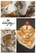BY ERNEX luxe zijden vintage sjaal🧡NIEUWSTAAT, Kleding | Dames, Mutsen, Sjaals en Handschoenen, Verzenden, Zo goed als nieuw