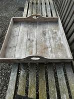 Rustiek houten dienblad, Ophalen, Gebruikt, Vierkant, Hout