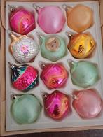 Oude kerstballen van glas 12 stuks, Diversen, Kerst, Ophalen of Verzenden