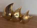 messing vissen 3 stuks vintage hollywood regency vis retro, Ophalen of Verzenden, Dier