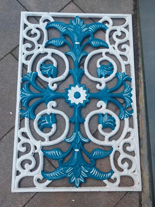 Prachtige gietijzeren deurmat/Ornament/raamdecoratie, Tuin en Terras, Deurmatten, Gebruikt, Gietijzer, Ophalen of Verzenden