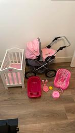Bany born set (kinderwagen, bad, bed en kinderzitje), Ophalen, Zo goed als nieuw, Babypop