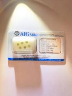 6 round brillianten 1.12 carat nat.fancy yellow (1590), Ophalen of Verzenden, Nieuw