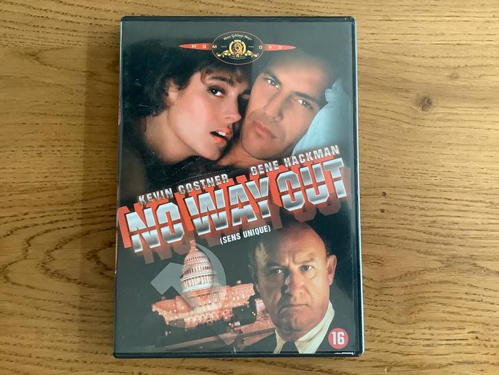 2). No Way Out, Gene Hackman, Kevin Costner, Will Patton., Cd's en Dvd's, Dvd's | Thrillers en Misdaad, Zo goed als nieuw, Vanaf 16 jaar