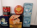 BLIKKEN VERKADE VINTAGE 6 STUKS, Verzamelen, Blikken, Ophalen of Verzenden, Zo goed als nieuw, Koek(jes), Verkade