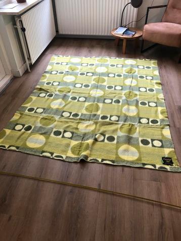 Vintage Deken Plaid Smaragd Groen stippen retro vintage beschikbaar voor biedingen