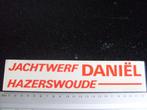 ruit sticker jachtwerf Daniel hazerswoude logo, Verzenden, Zo goed als nieuw, Bedrijf of Vereniging