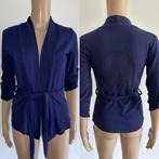 Dames lange vest trui sweater knit tricot top blauw studs S, Ophalen of Verzenden, Zo goed als nieuw, Maat 36 (S), Blauw