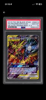PSA 10 Moltres & Zapdos & Articuno sm 210 GX - Zeldzaam!, Ophalen of Verzenden, Zo goed als nieuw