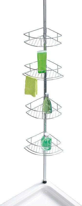 Wenko Dolcedo Telescopische Hoekplank – RVS Glanzend, Huis en Inrichting, Badkamer | Badkamermeubels