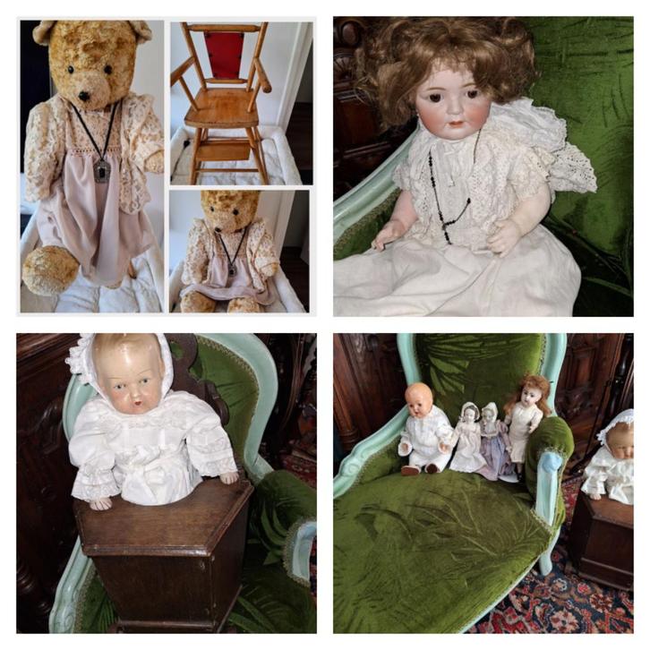 Wegens opruiming antieke speelgoed poppen  verzameling, Antiek en Kunst, Antiek | Speelgoed, Ophalen