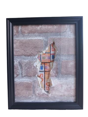 Hidden money- Broken wall, Art  beschikbaar voor biedingen