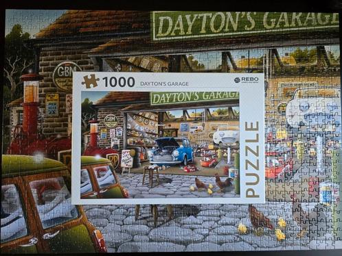 Rebo legpuzzel: Dayton's Garage - 1000 Stukjes - COMPLEET!, Hobby en Vrije tijd, Denksport en Puzzels, Zo goed als nieuw, Legpuzzel