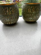 Windlichten twee stuks, Huis en Inrichting, Woonaccessoires | Kandelaars en Kaarsen, Ophalen of Verzenden, Zo goed als nieuw, Overige materialen