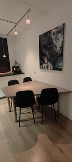 Eettafel voor 4 personen plus 4 stoelen, Huis en Inrichting, Tafels | Eettafels, Ophalen, Gebruikt, 100 tot 150 cm, 150 tot 200 cm