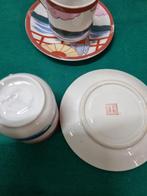 -	kopjes chinees met suikerpot, Verzamelen, Retro, Ophalen of Verzenden