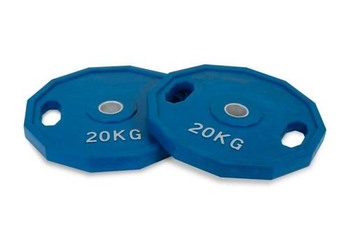 20 kg Rubber Olympische Schijvenset / 50 mm, Sport en Fitness, Fitnessmaterialen, Zo goed als nieuw, Halterschijven, Ophalen