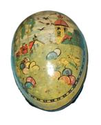iets groter blikken ei met paaseieren en kerkje, Ophalen of Verzenden, Gebruikt, Overige